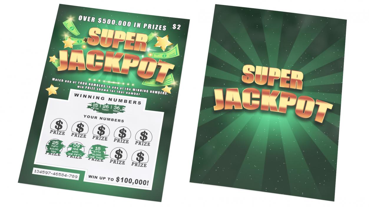 3D Super Win Lottery Tickets Collection