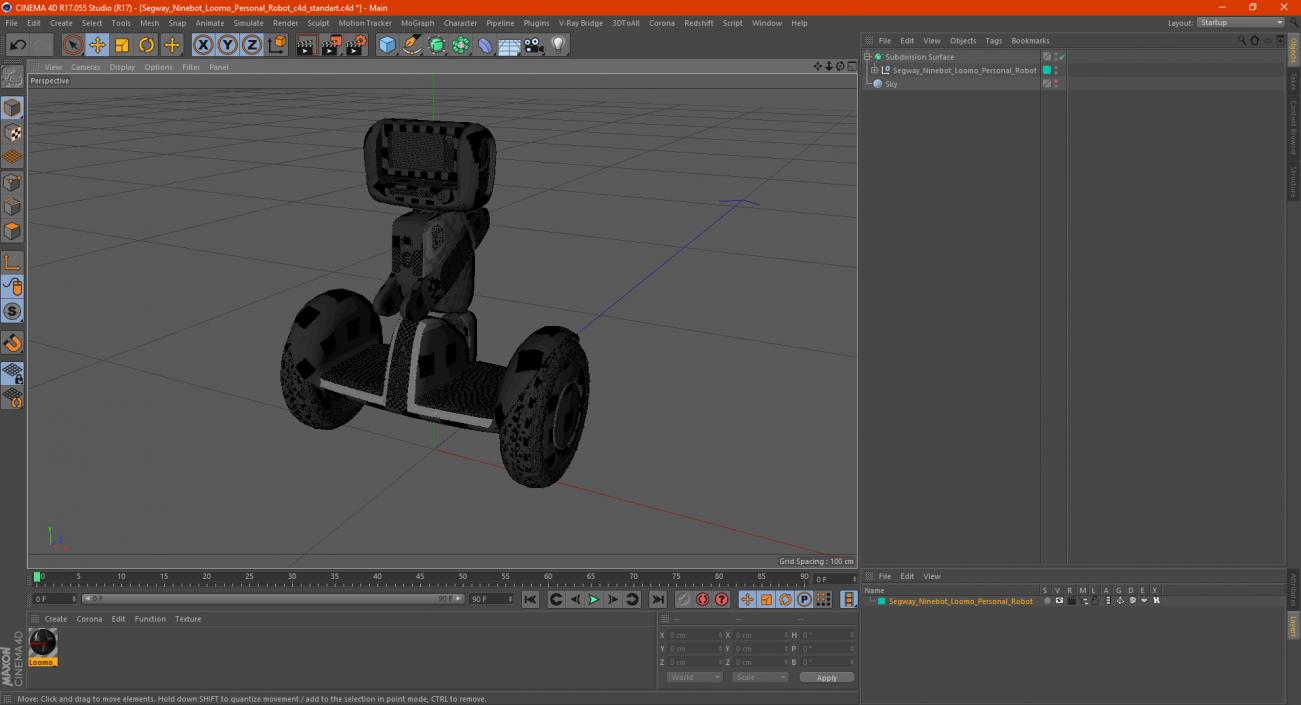 3D model Segway Ninebot Loomo Personal Robot