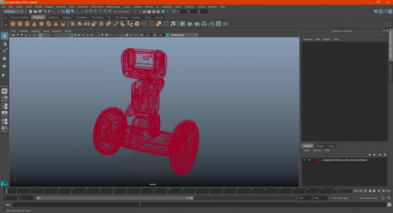 3D model Segway Ninebot Loomo Personal Robot