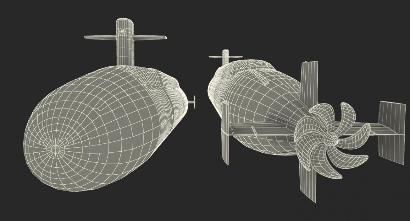 3D US Nuclear Submarine Ohio Class