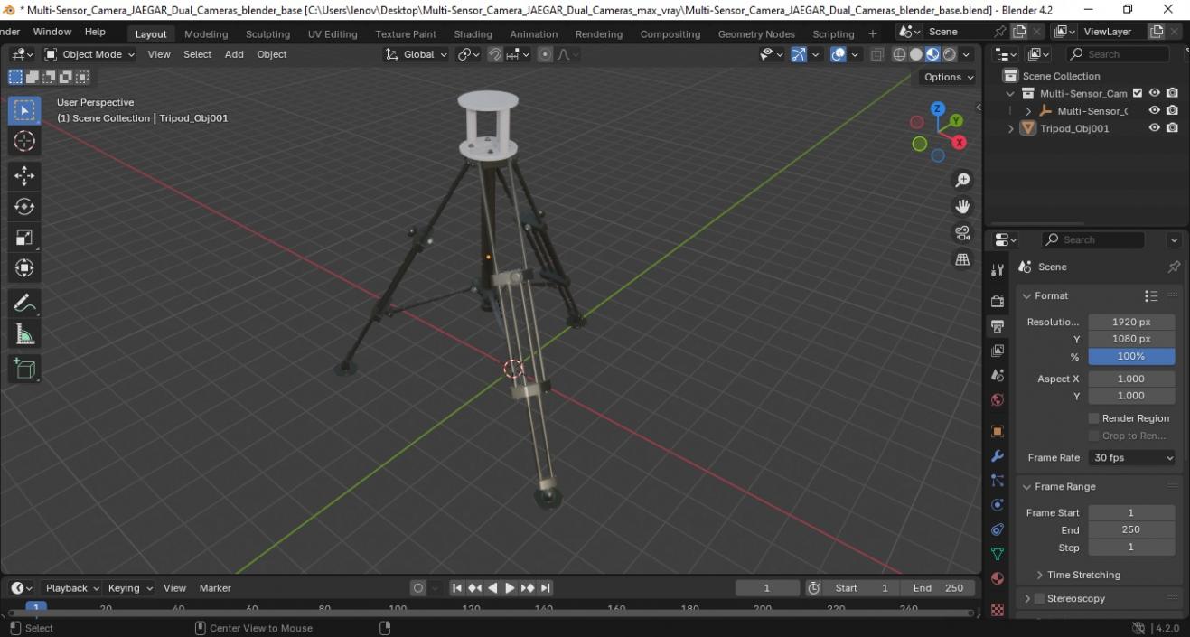 3D Tripod for Security Camera 2 model