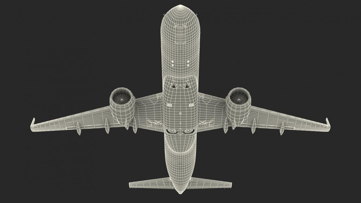 3D model Jet Airliner Retracted Landing Gear