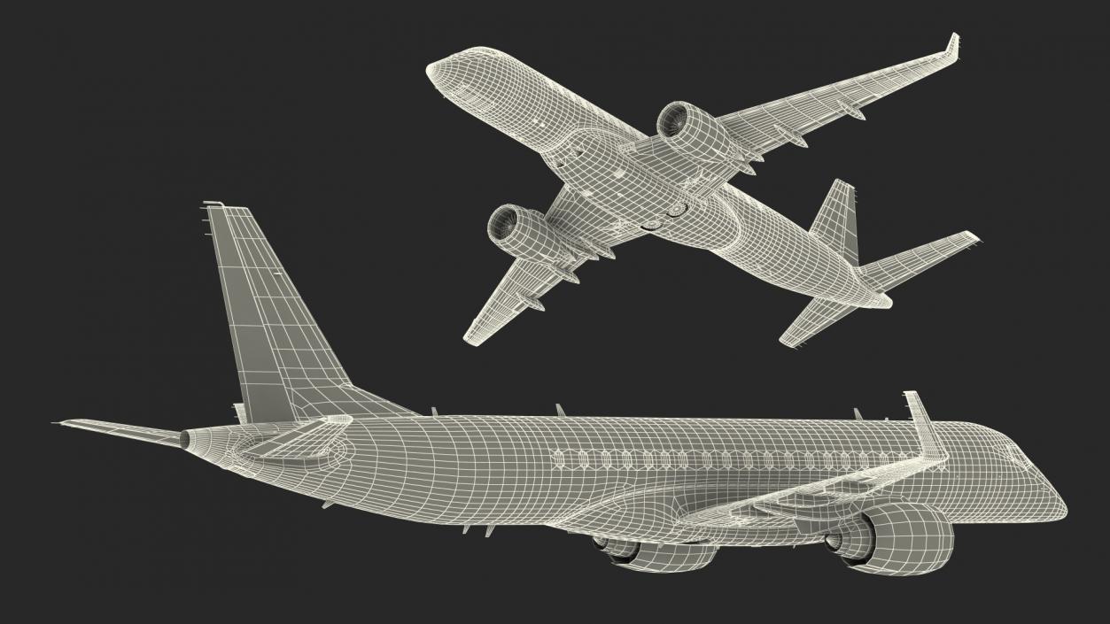 3D model Jet Airliner Retracted Landing Gear