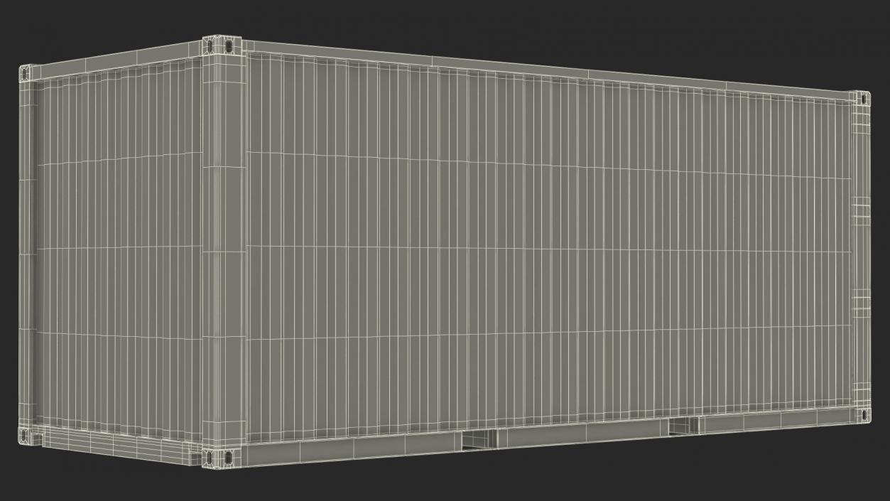 3D model Cargo Shipping Container 20 ft