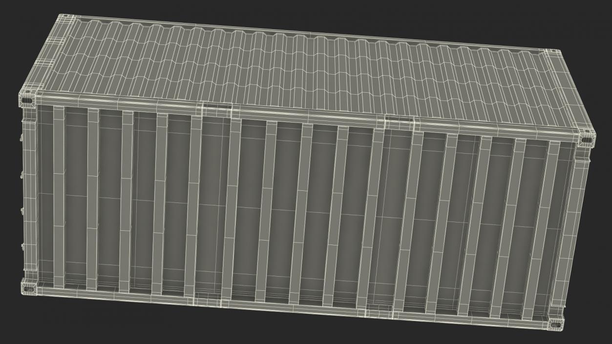 3D model Cargo Shipping Container 20 ft