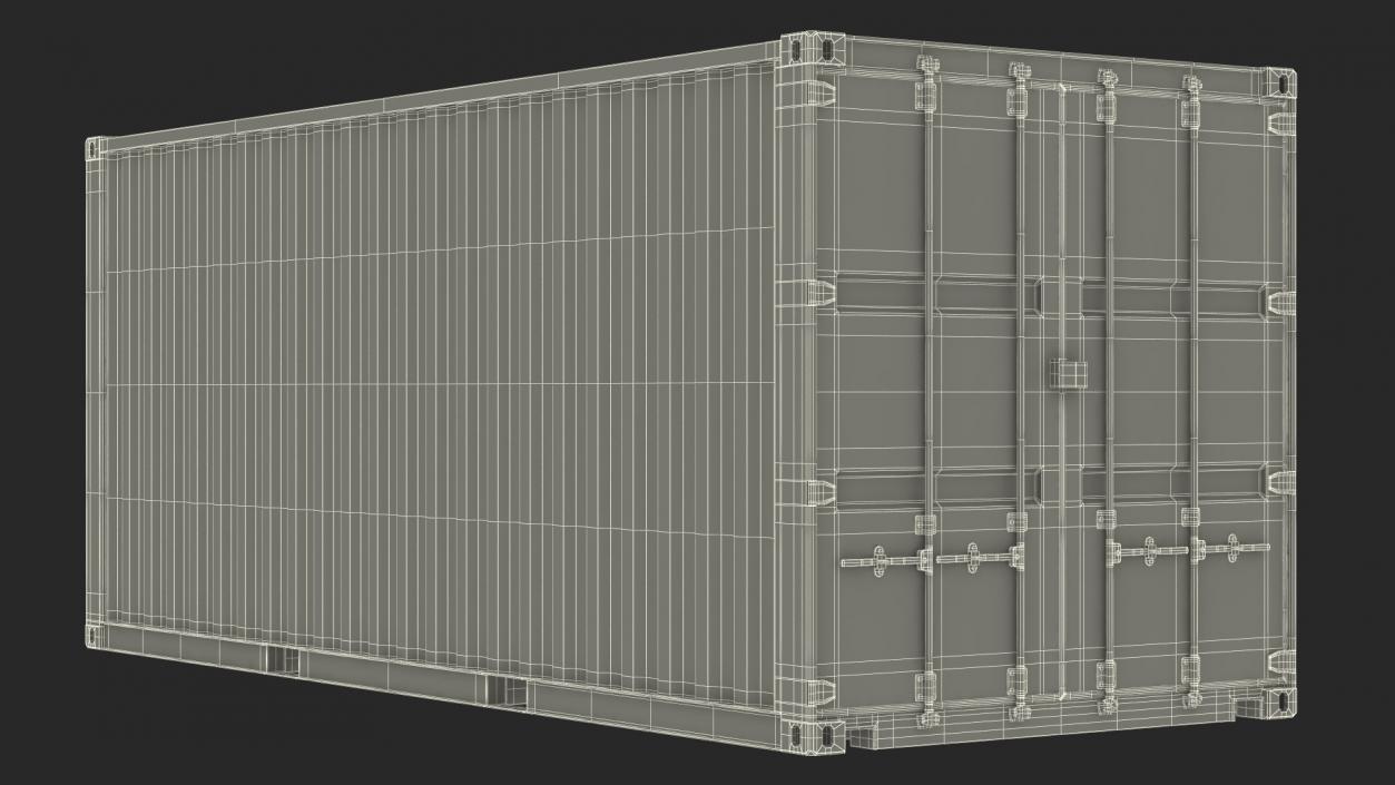 3D model Cargo Shipping Container 20 ft