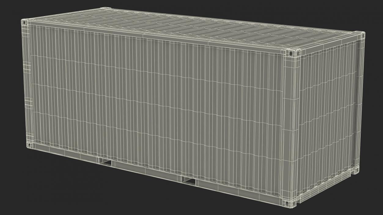 3D model Cargo Shipping Container 20 ft