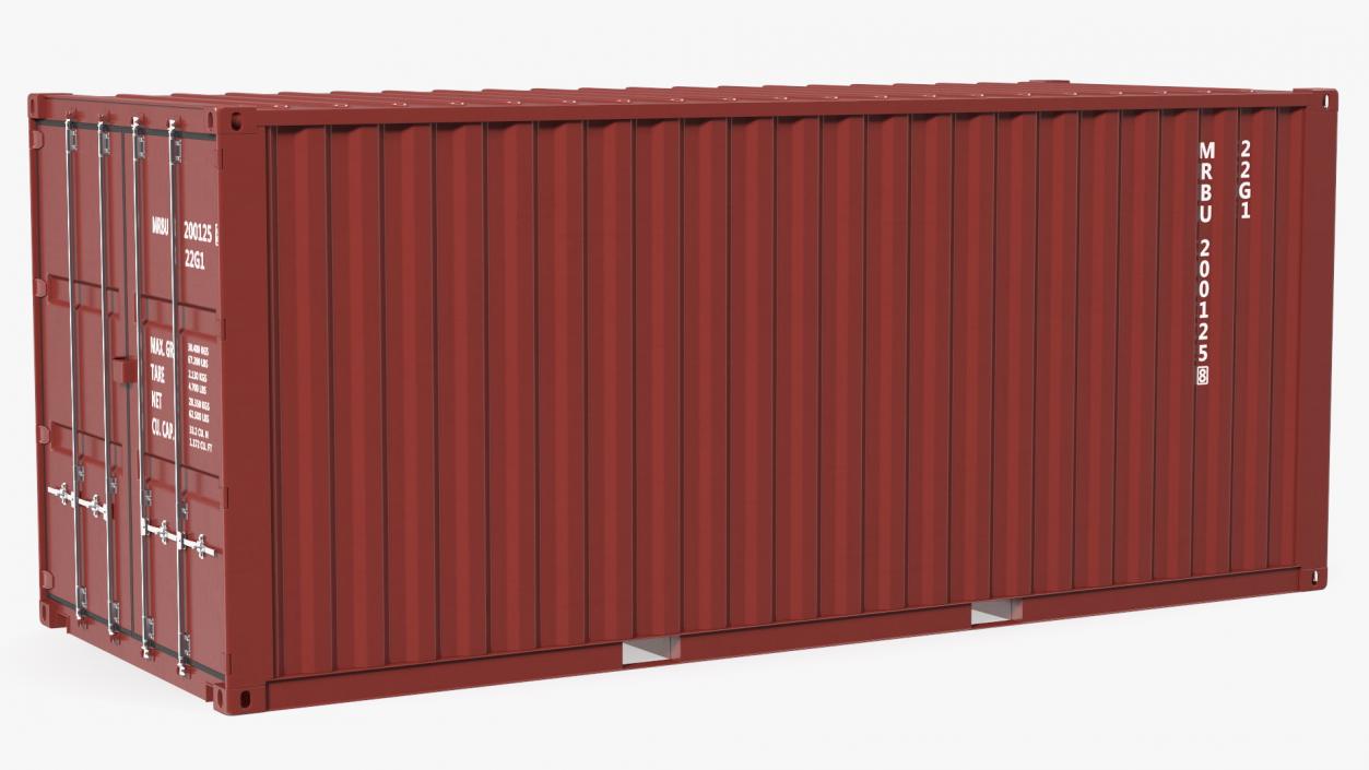 3D model Cargo Shipping Container 20 ft