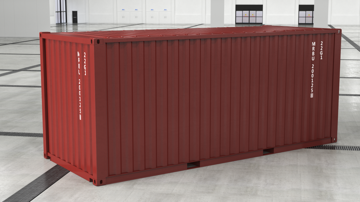 3D model Cargo Shipping Container 20 ft