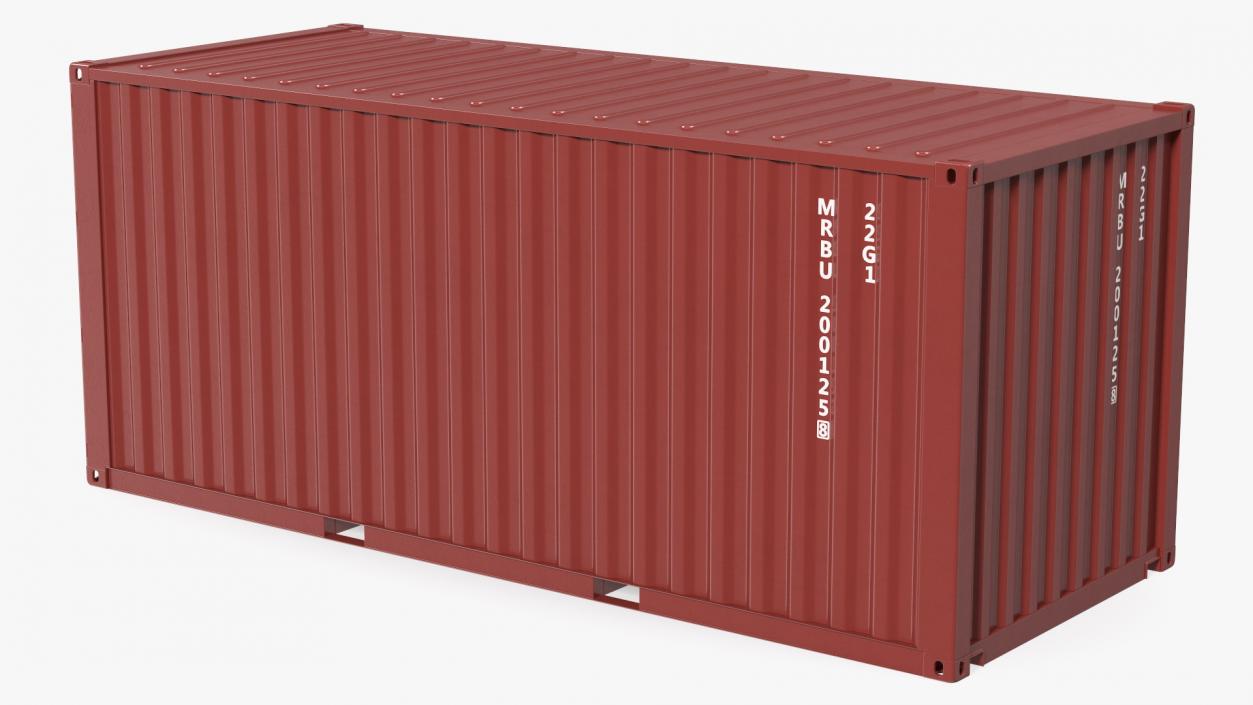 3D model Cargo Shipping Container 20 ft