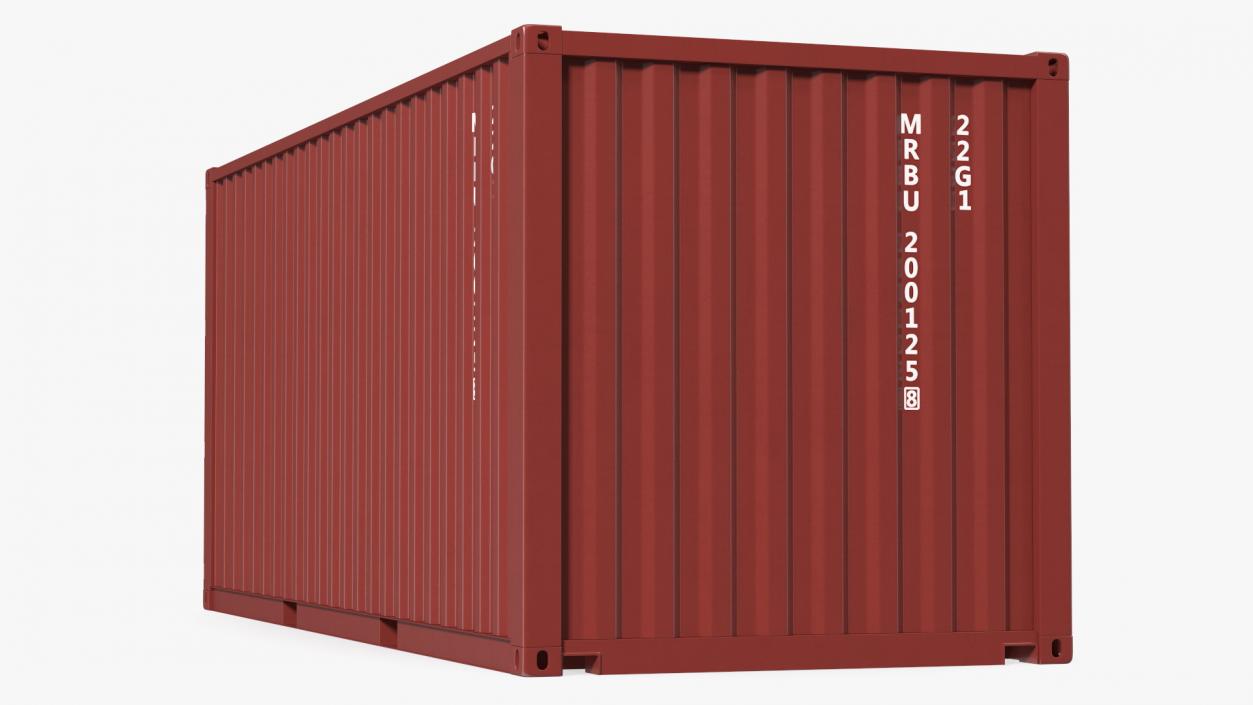 3D model Cargo Shipping Container 20 ft