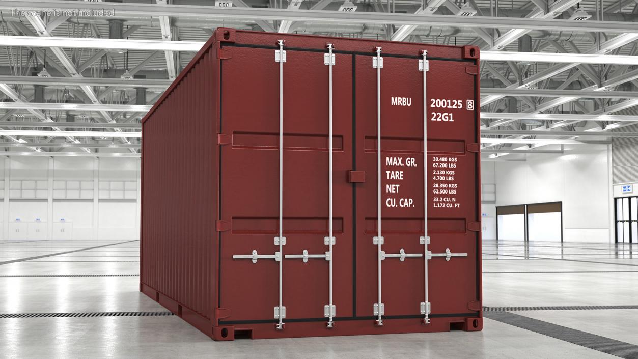 3D model Cargo Shipping Container 20 ft