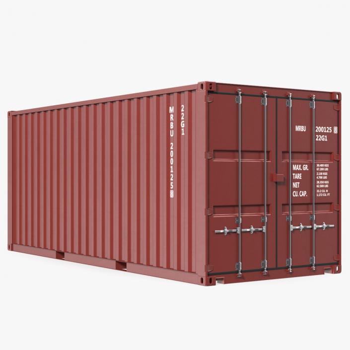 3D model Cargo Shipping Container 20 ft