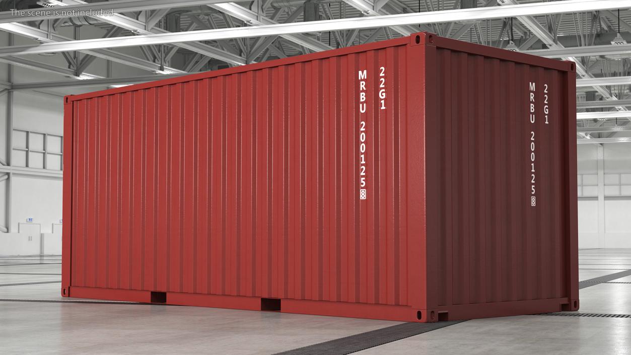 3D model Cargo Shipping Container 20 ft