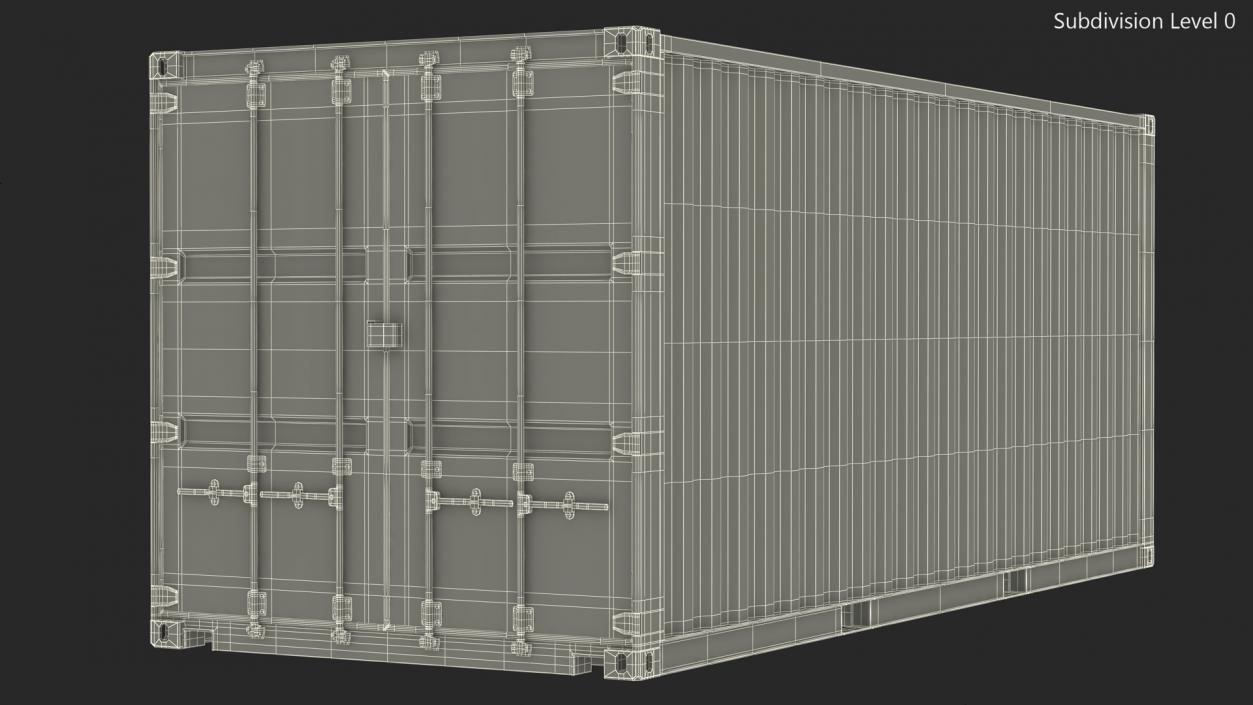 3D model Cargo Shipping Container 20 ft