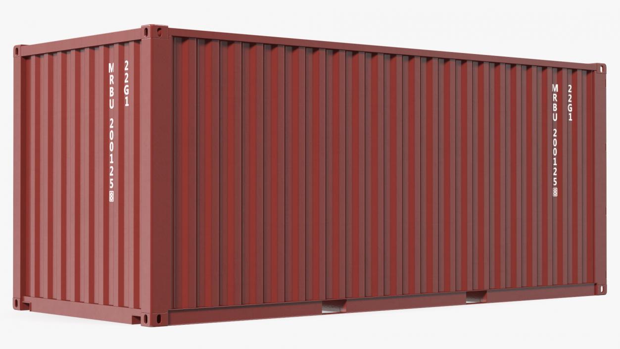 3D model Cargo Shipping Container 20 ft