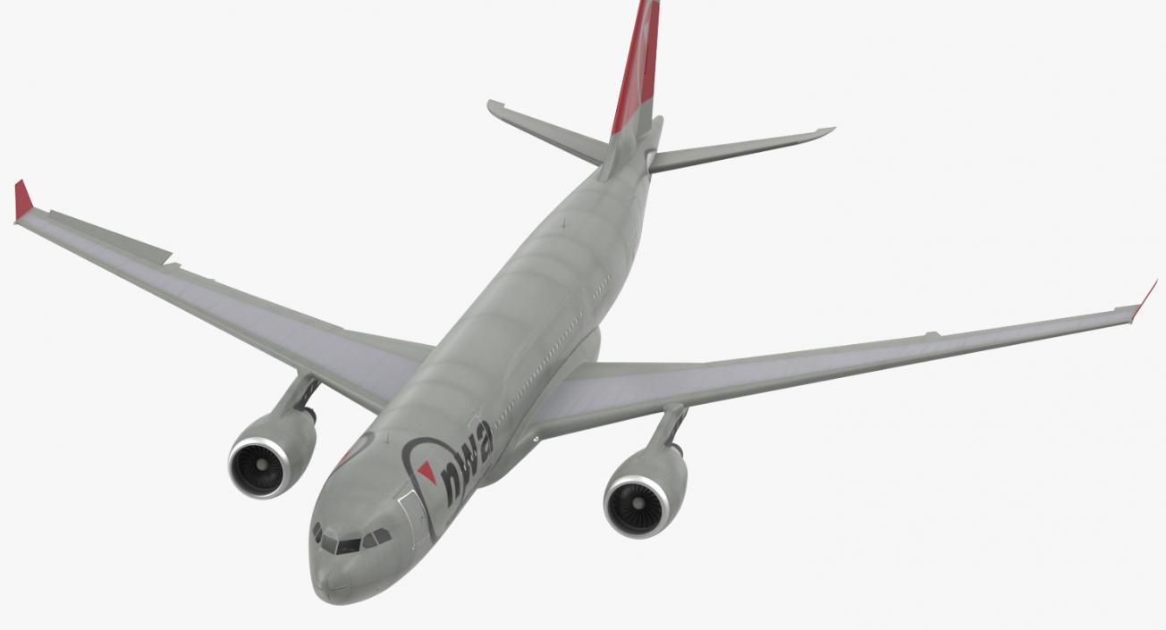 3D Airbus A330 P2F Northwest Airlines Rigged