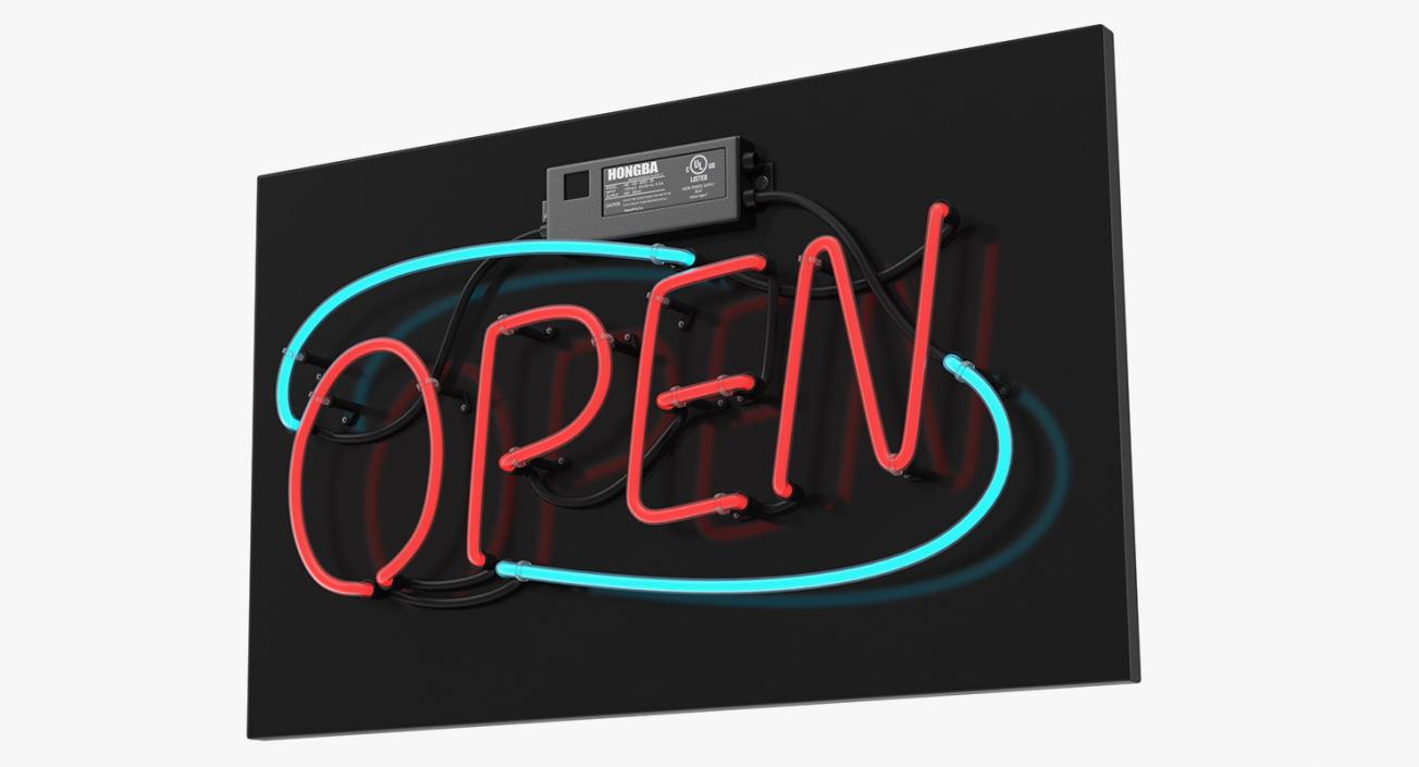 Neon Sign Open 3D model