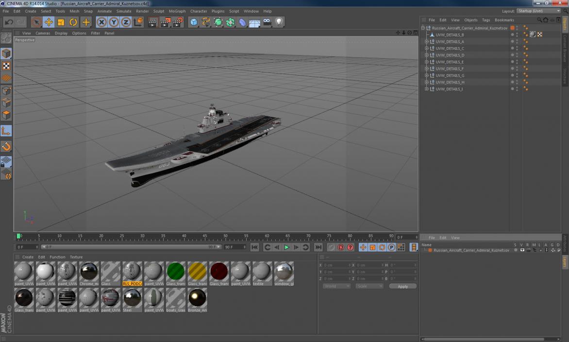 Russian Aircraft Carrier Admiral Kuznetsov 3D