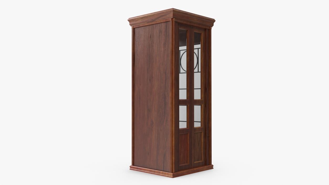 3D Antique Wooden Phone Booth