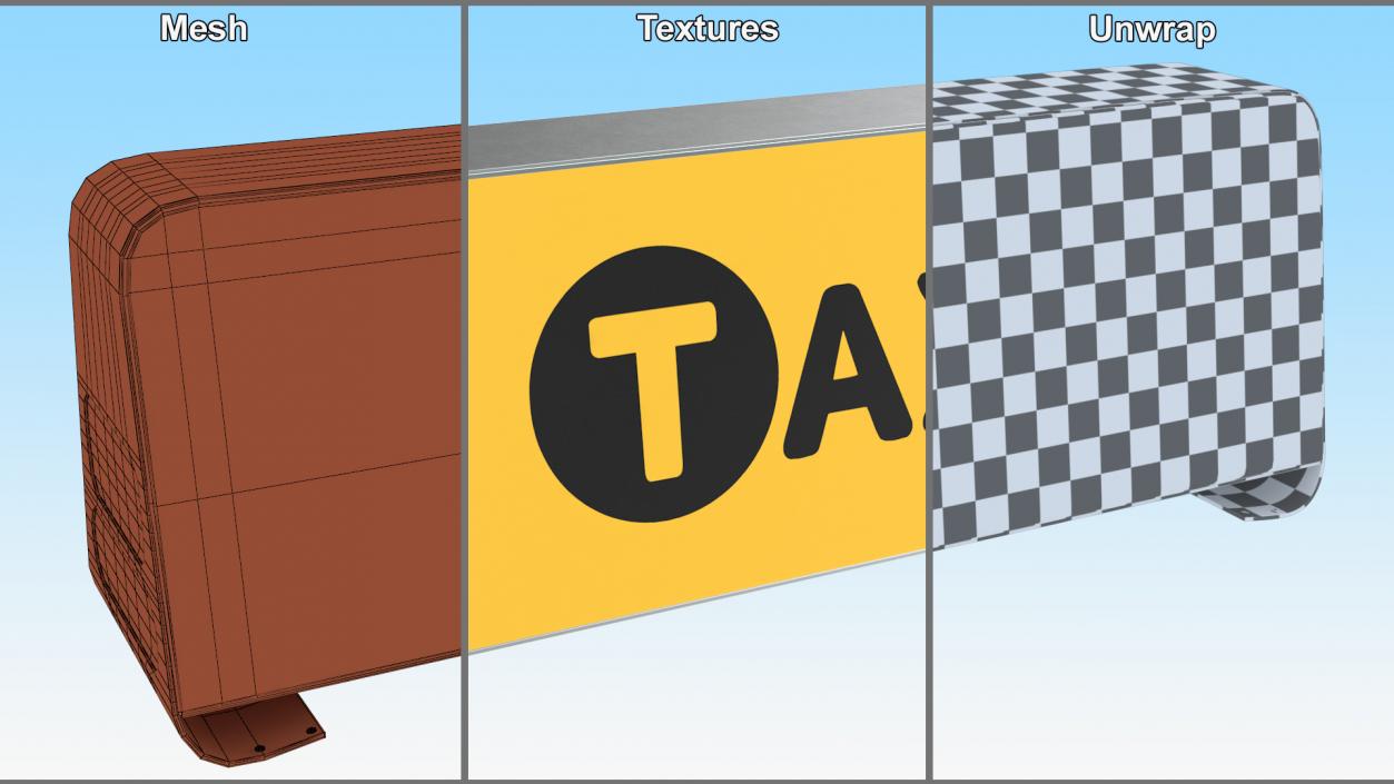 Taxi Sign 3D model