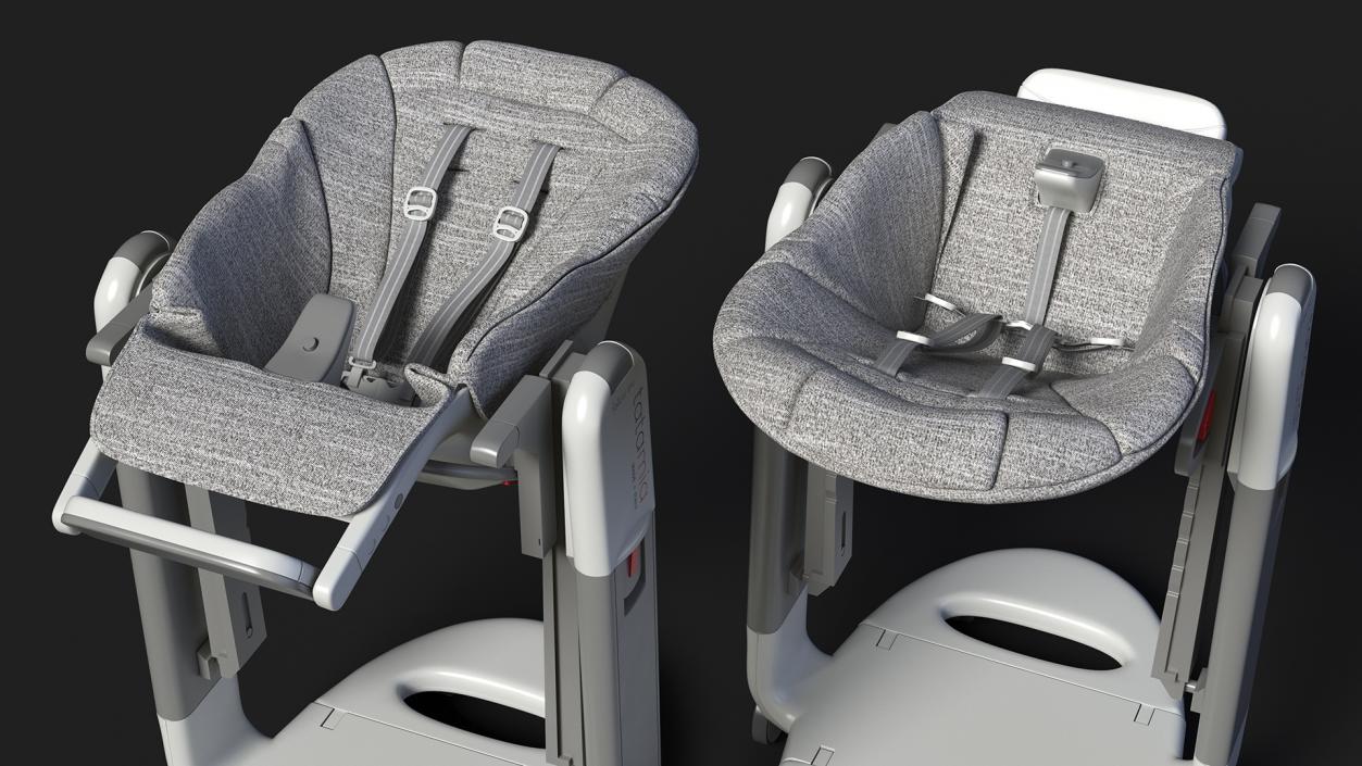 3D model High Chair Peg Perego Tatamia Horizontal Grey