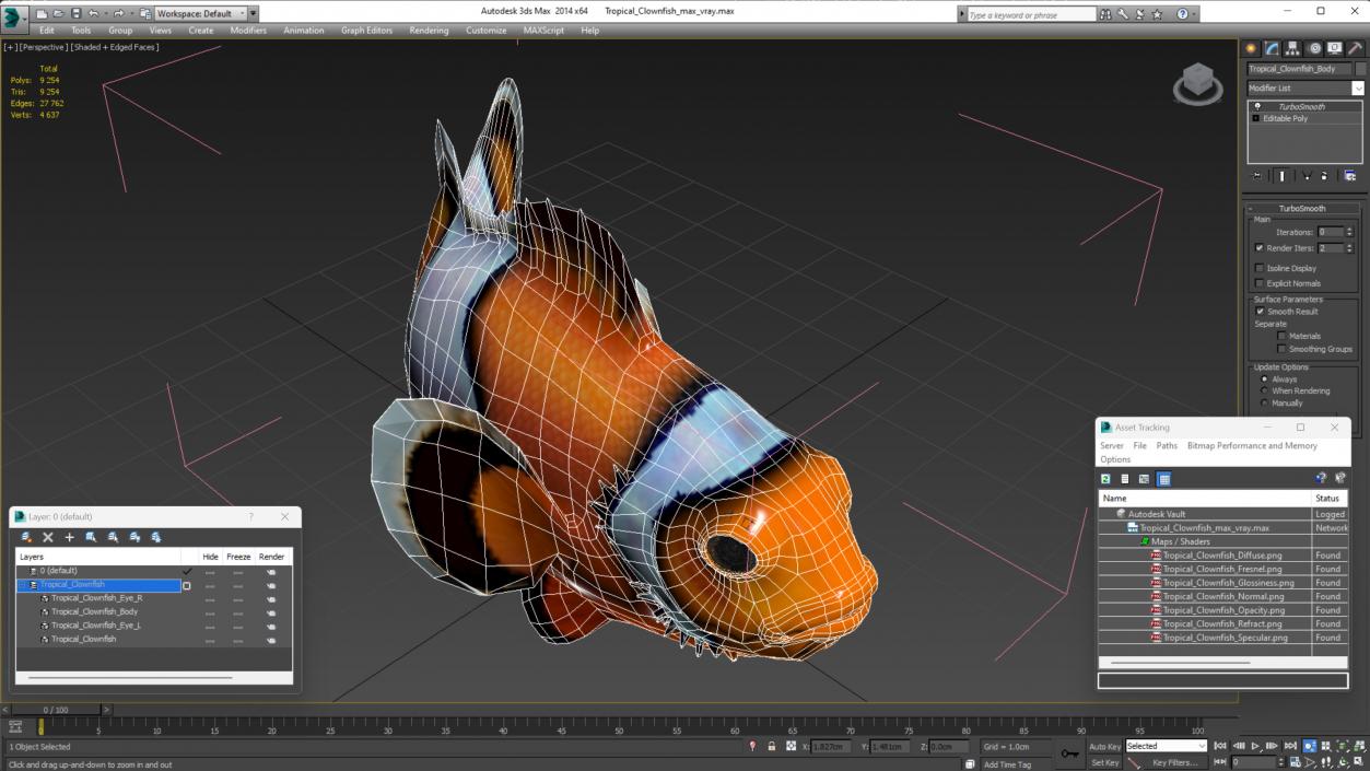 3D Tropical Clownfish model