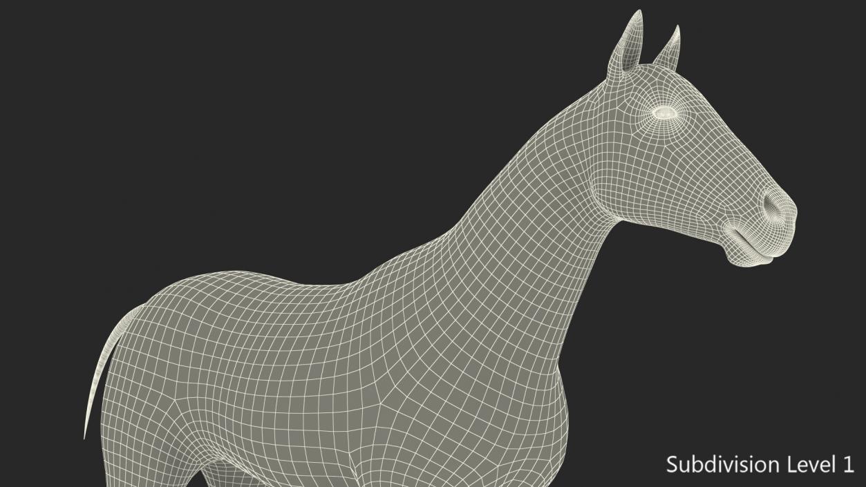 3D White Horse