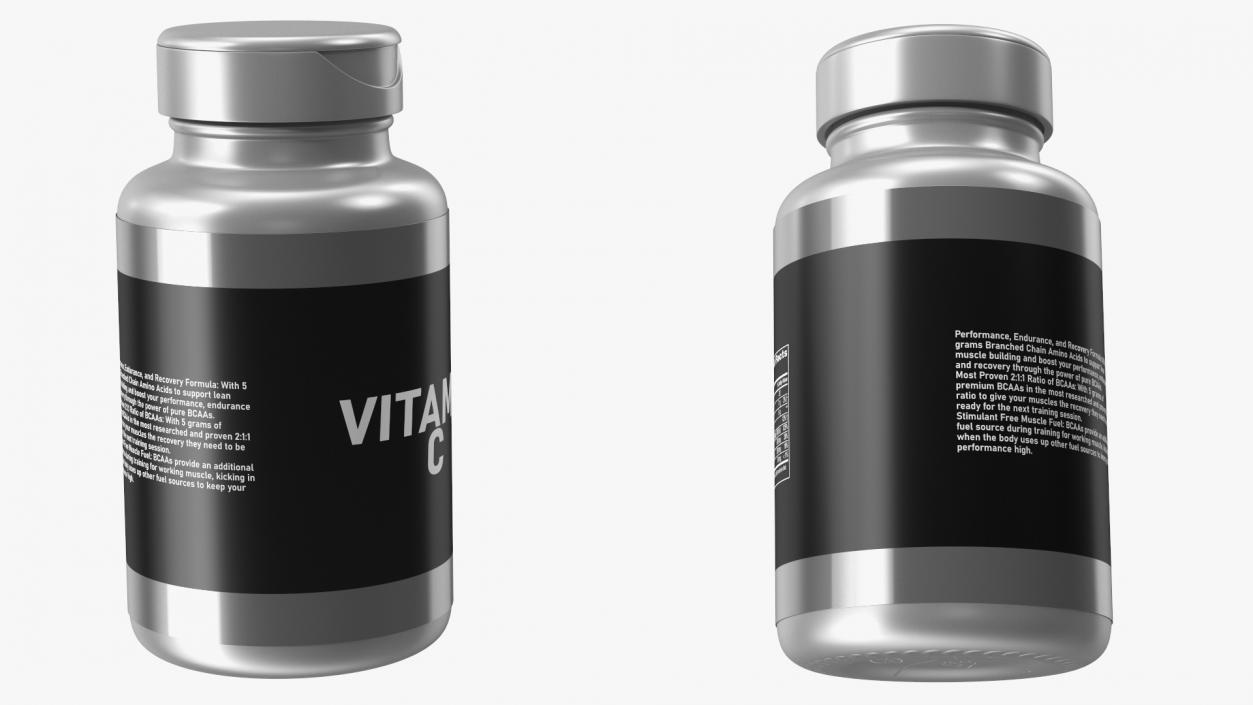 3D Vitamin C Jar model