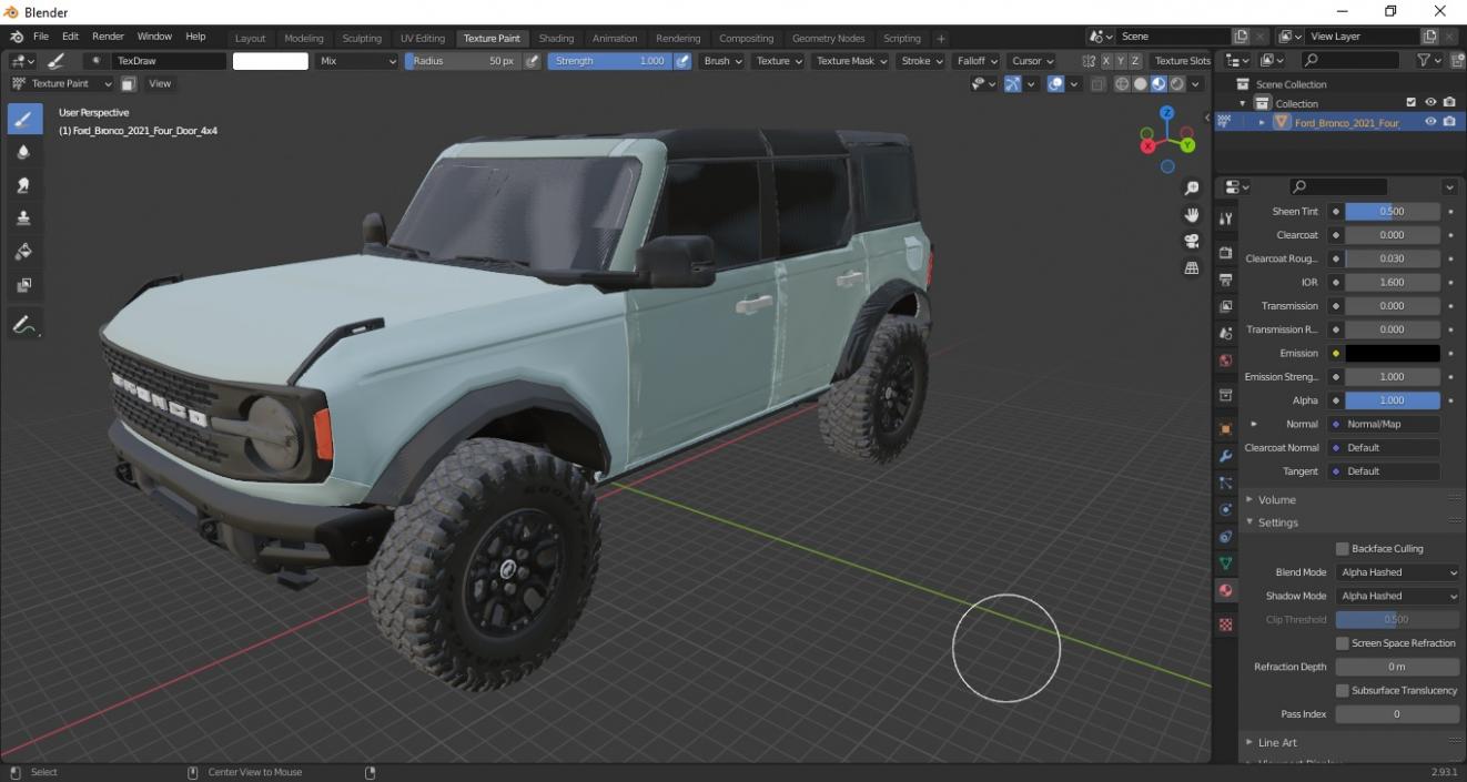 3D model Ford Bronco 2021 Four Door 4x4