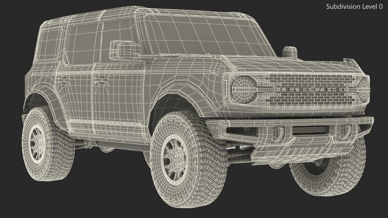 3D model Ford Bronco 2021 Four Door 4x4