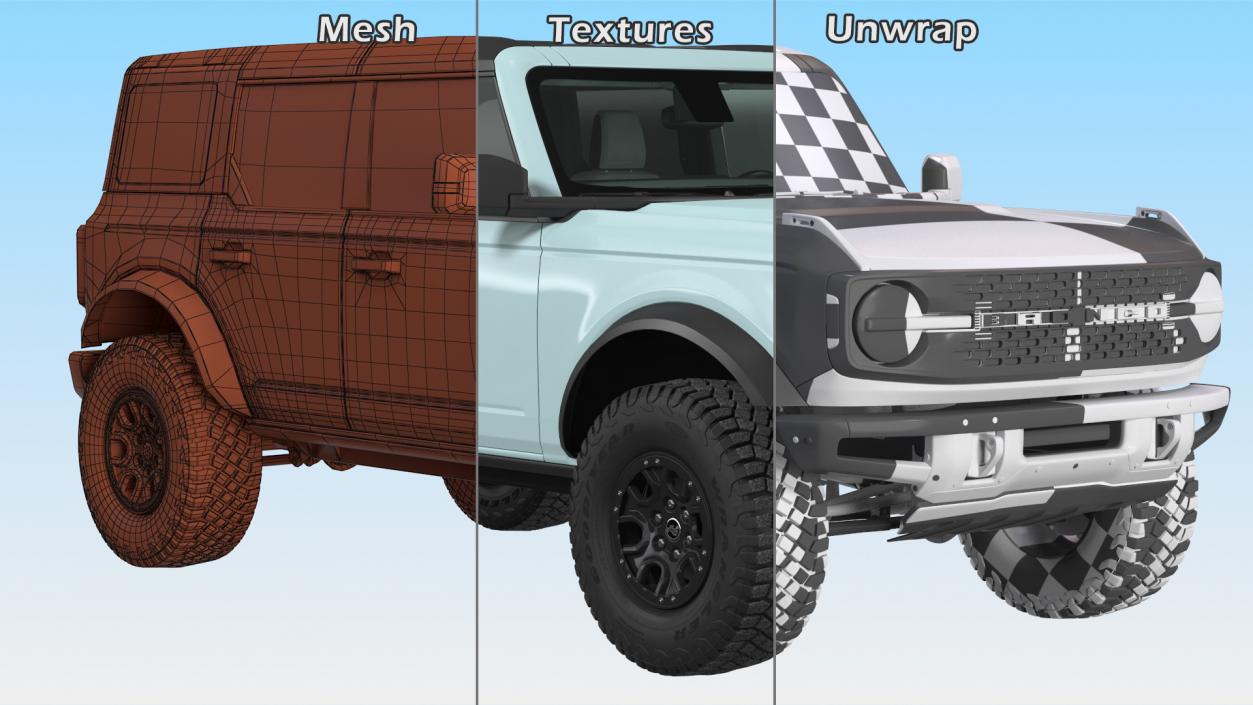 3D model Ford Bronco 2021 Four Door 4x4