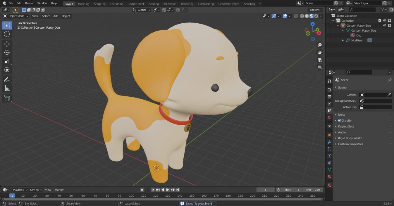 Cartoon Puppy Dog 3D