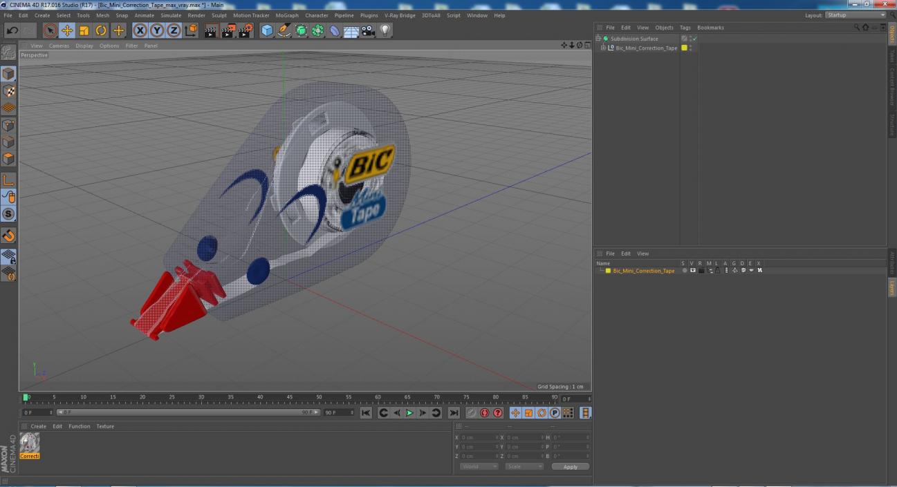 Bic Mini Correction Tape 3D model