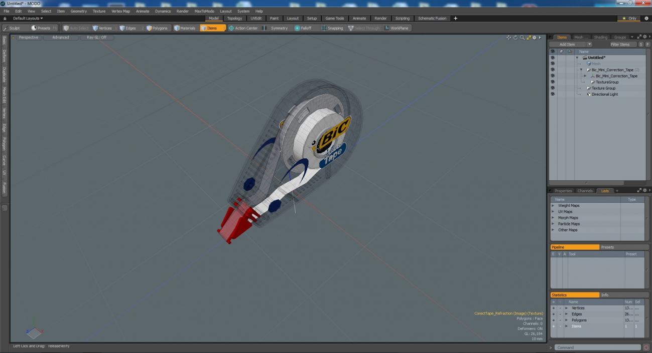 Bic Mini Correction Tape 3D model