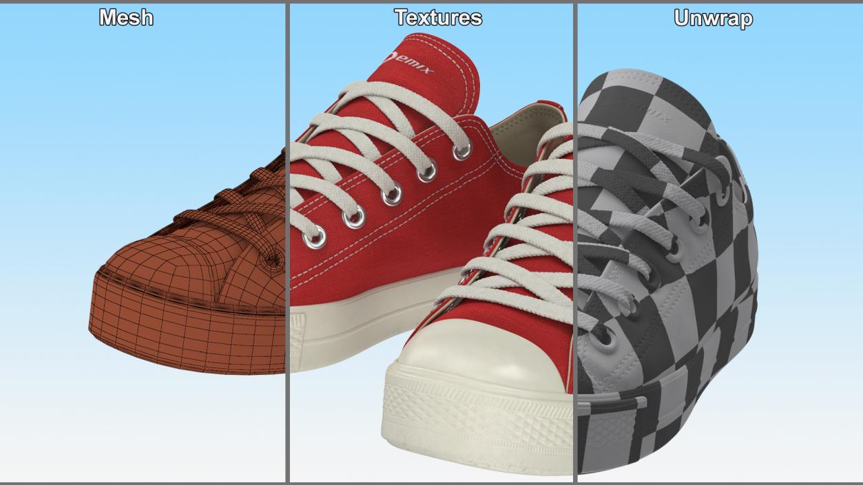 3D model Casual Classic Canvas Sneakers