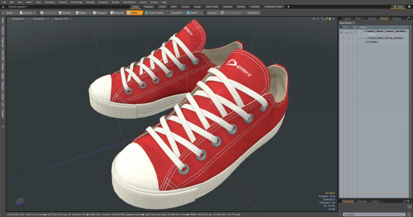 3D model Casual Classic Canvas Sneakers