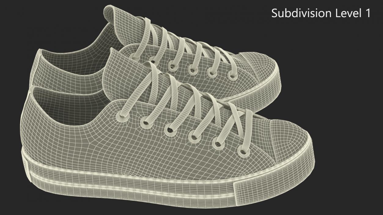 3D model Casual Classic Canvas Sneakers