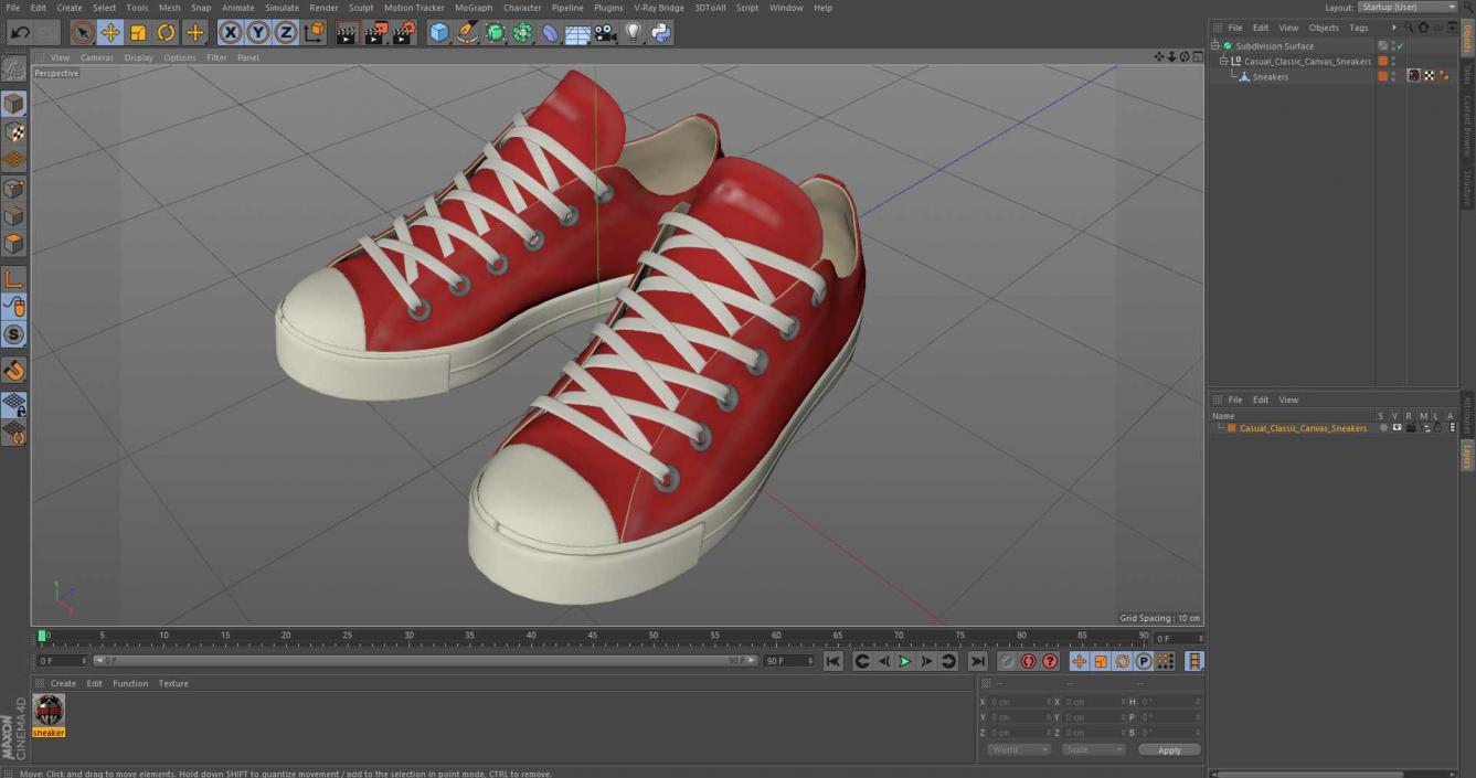 3D model Casual Classic Canvas Sneakers