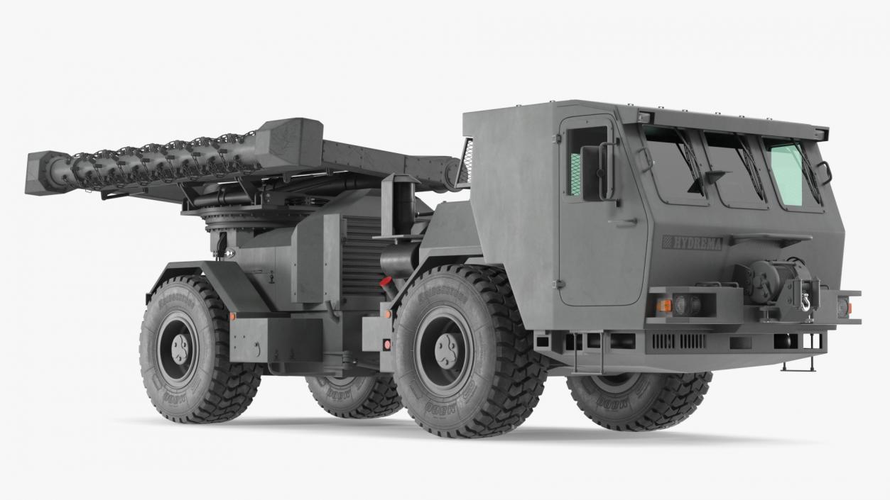 Grey Old Mine Flail Vehicle Hydrema 910 3D model