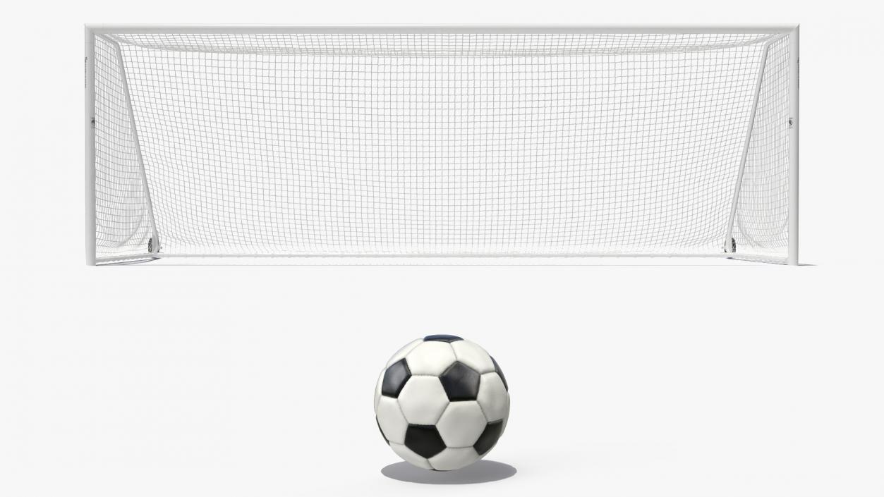 Animated Soccer Ball Hits the Goal 3D model