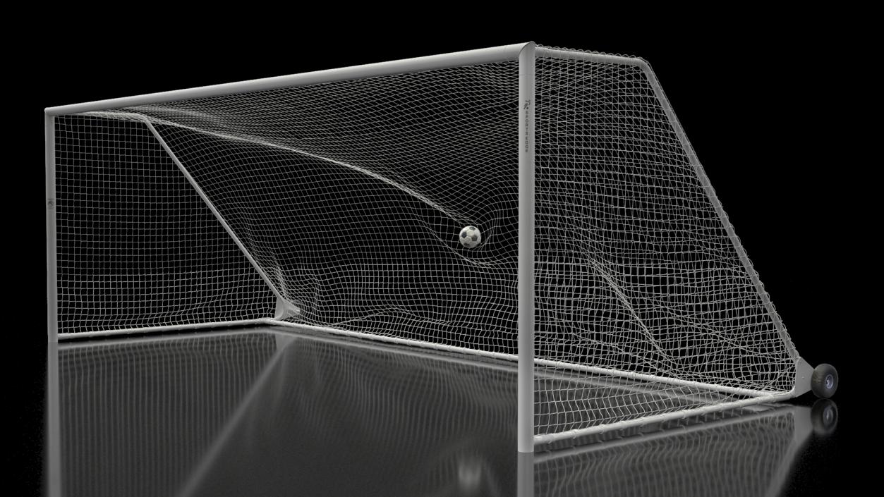 Animated Soccer Ball Hits the Goal 3D model