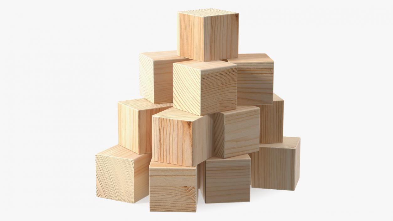 3D Baby Wooden Blocks model