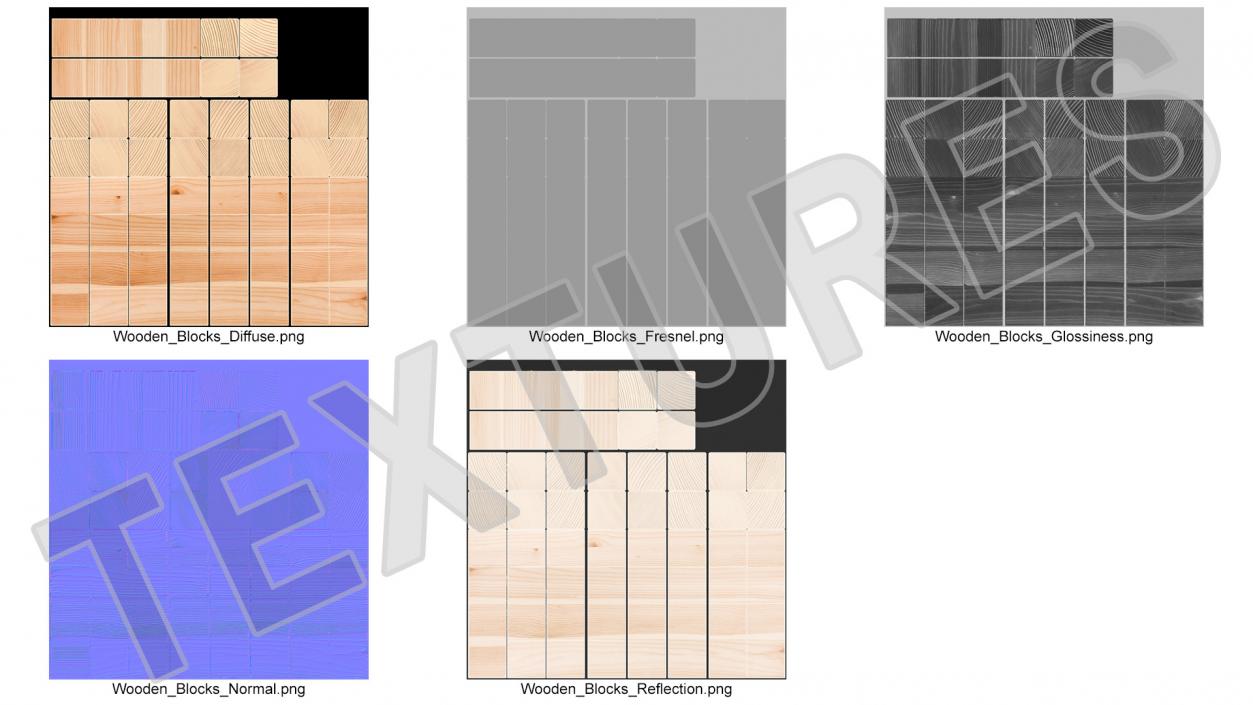 3D Baby Wooden Blocks model