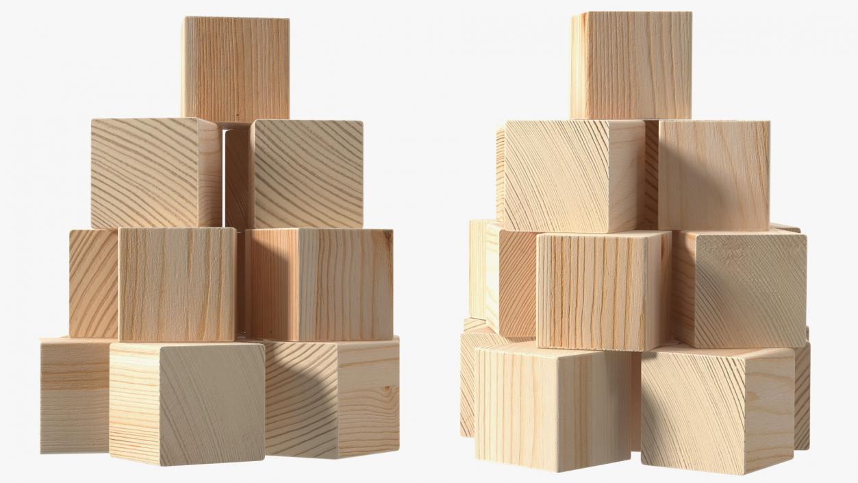 3D Baby Wooden Blocks model