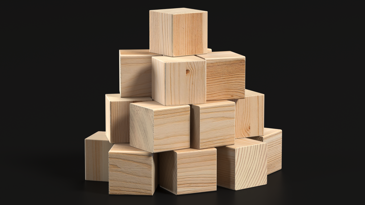 3D Baby Wooden Blocks model