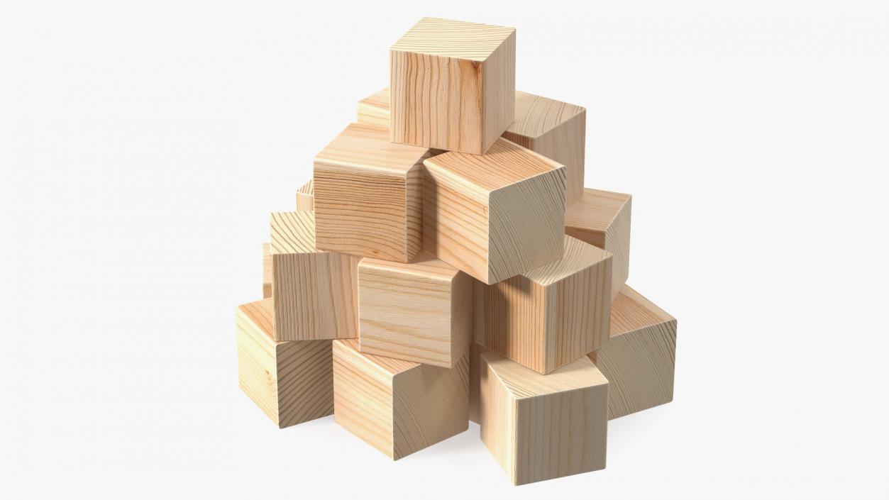 3D Baby Wooden Blocks model