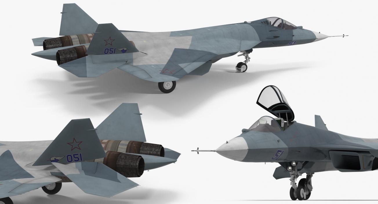 3D model Rigged Russian Millitary Airplanes Collection