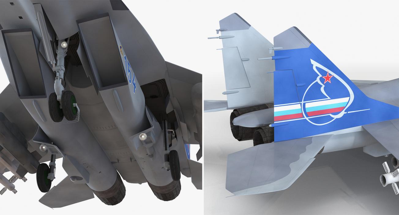 3D model Rigged Russian Millitary Airplanes Collection