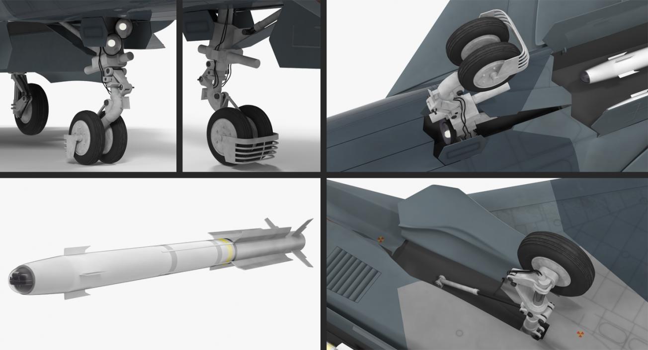 3D model Rigged Russian Millitary Airplanes Collection